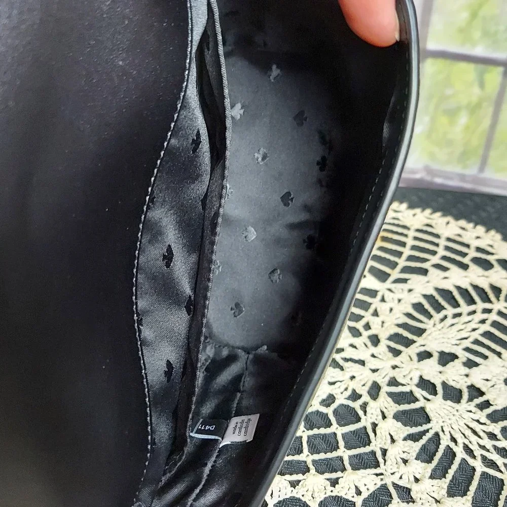 NWT KATE SPADE EMMIE FLAP LEATHER CROSSBODY (K8215 / BLACK)